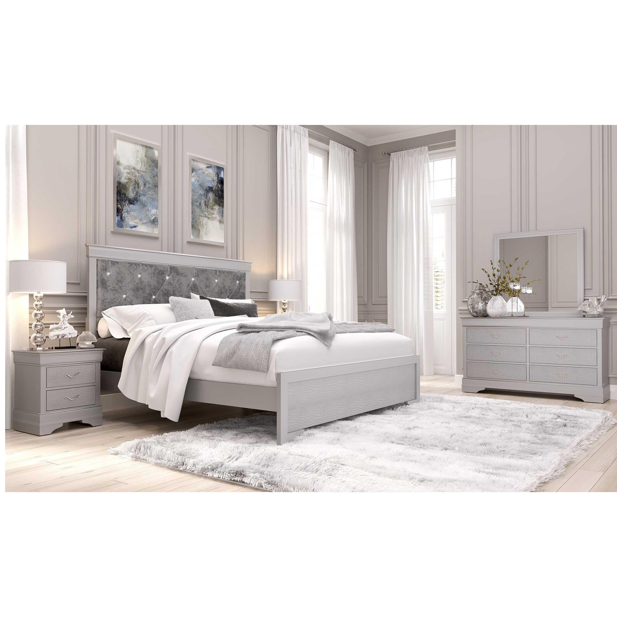 Rent to Own Global Furniture 7 Piece Verona King Bedroom Set